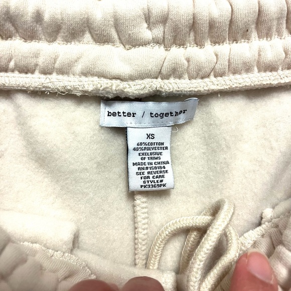 NWT Better Together Cream Wide Leg Sweatpants Women’s XS - Picture 4 of 8